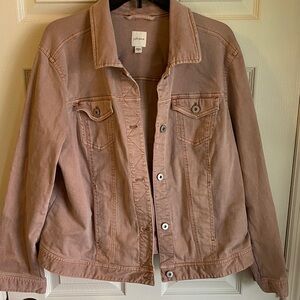 J Jill Women’s Pink Denim Jacket